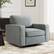 Front. Brick Attic - 36.2"Wide Swivel Accent Chair,360° Rotation Upholstered Comfortable Cushioned Seating, Pillowback Glider Rocking Chair - Grey.