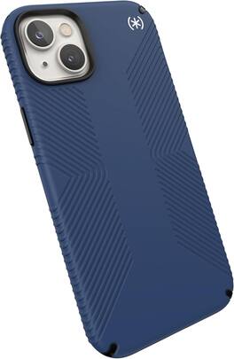 Speck - Presidio2 Grip with MagSafe Case for iPhone 14 Plus Coastal - Blue/Black/White