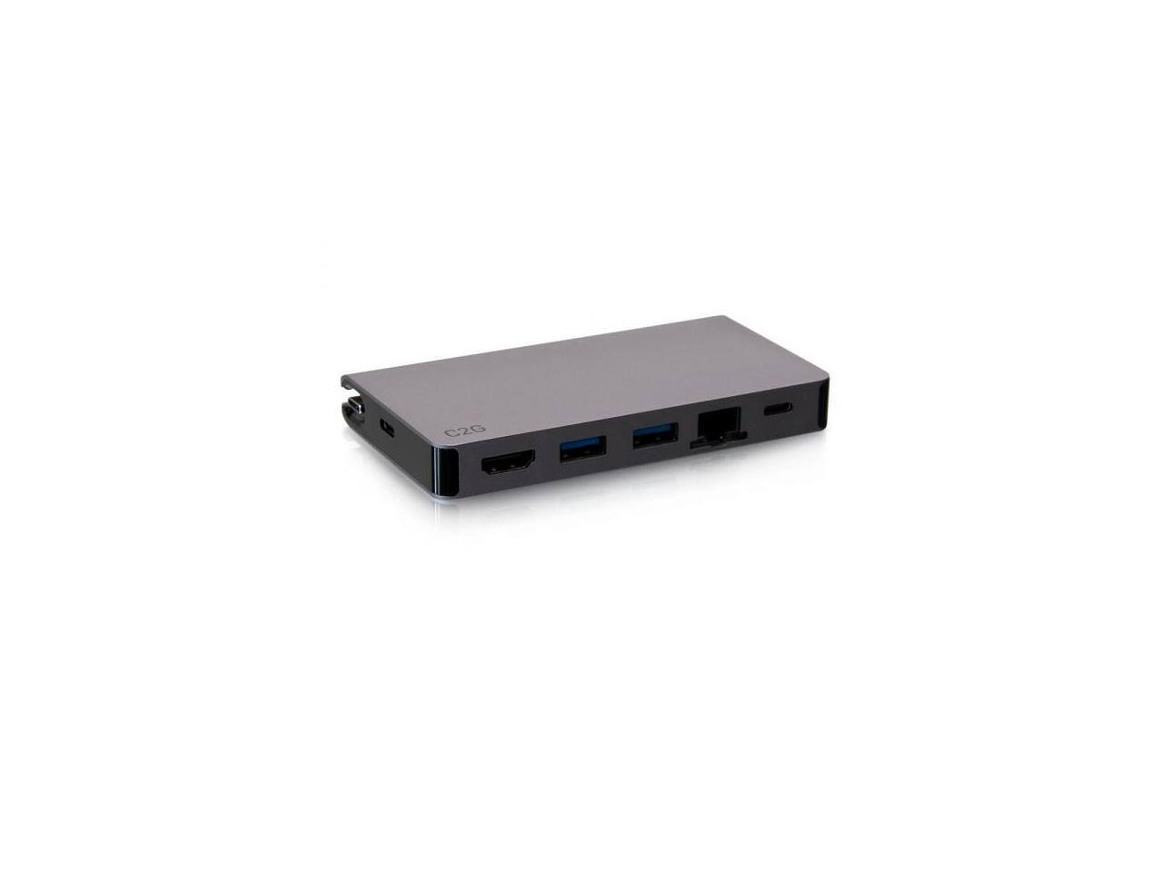 Alt View 10. Cables to Go - C2G 54457 100W Multiport USB-C Travel Dock.