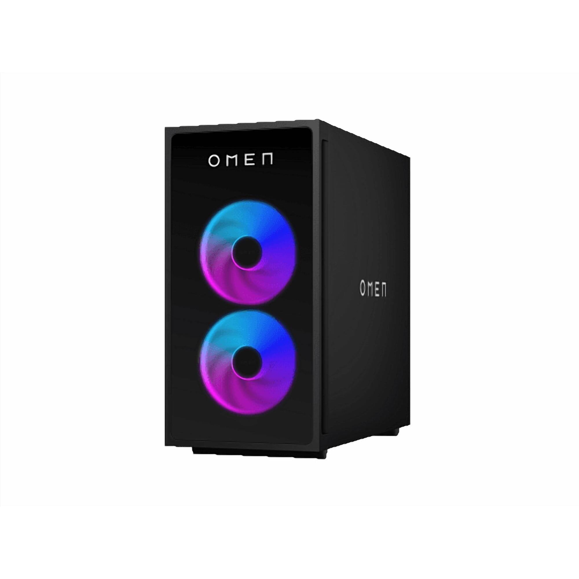 Angle. HP - HP OMEN 35L GT16 Gaming PC | AMD Ryzen 7 | 32GB | 2TB | RTX 5080 | Win 11 P - Black.