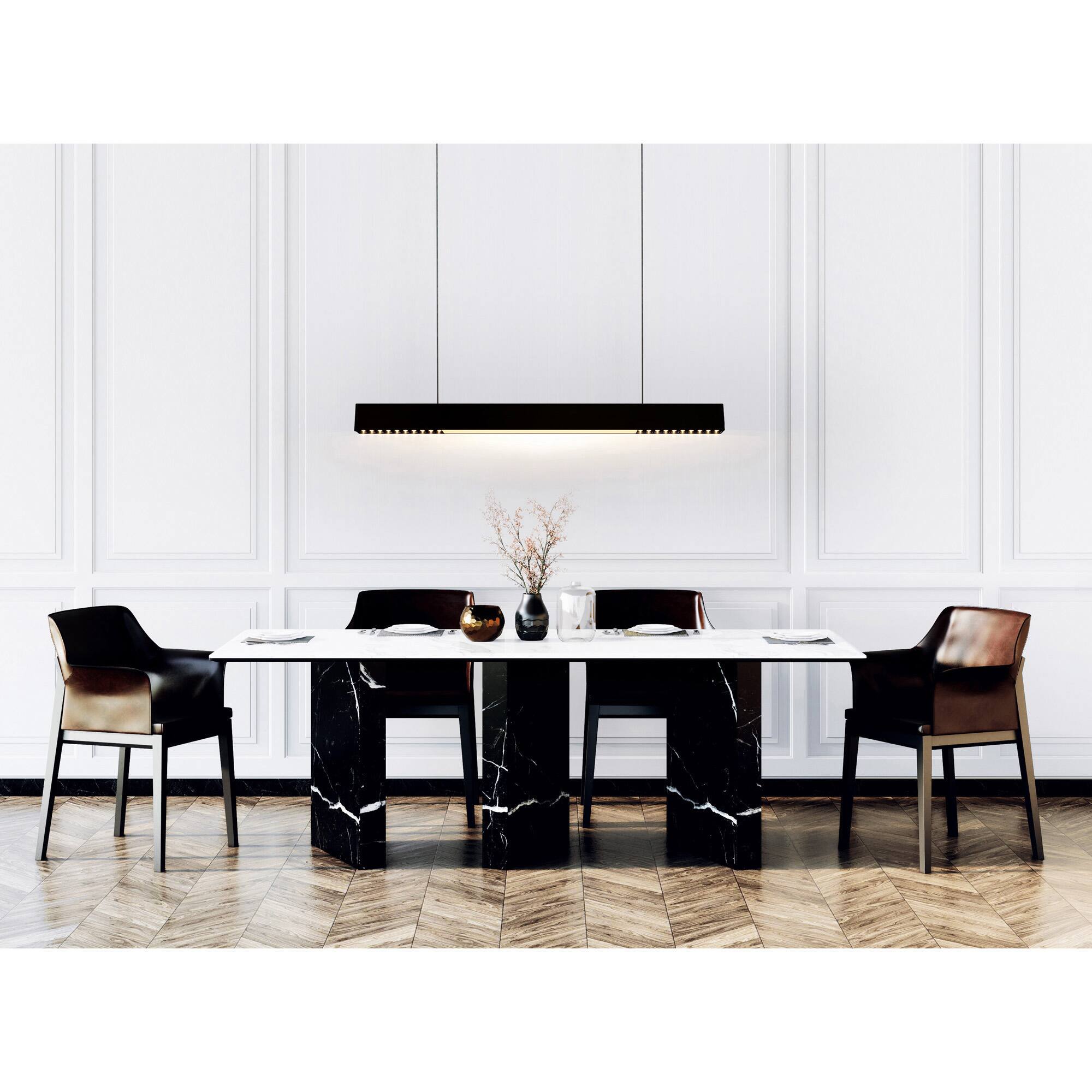 Alt View 2. CWI Lighting - Pienza 45 in LED Integrated Black Chandelier - Black.