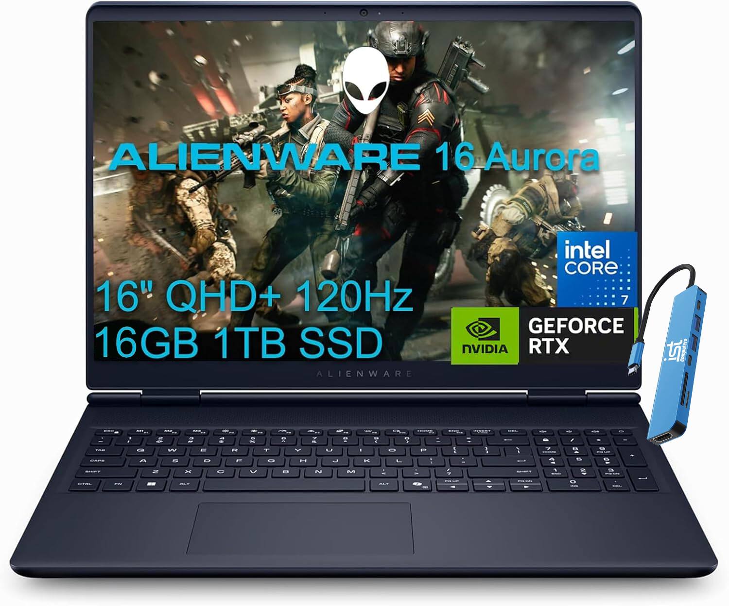 "Alienware - 16 Aurora 16"" 2.5K 120Hz Gaming Laptop - Intel Core 7 240H with NVIDIA GeForce RTX 5060 - 16GB Memory - 1TB SSD - Blue" price history on PriceWatchPro