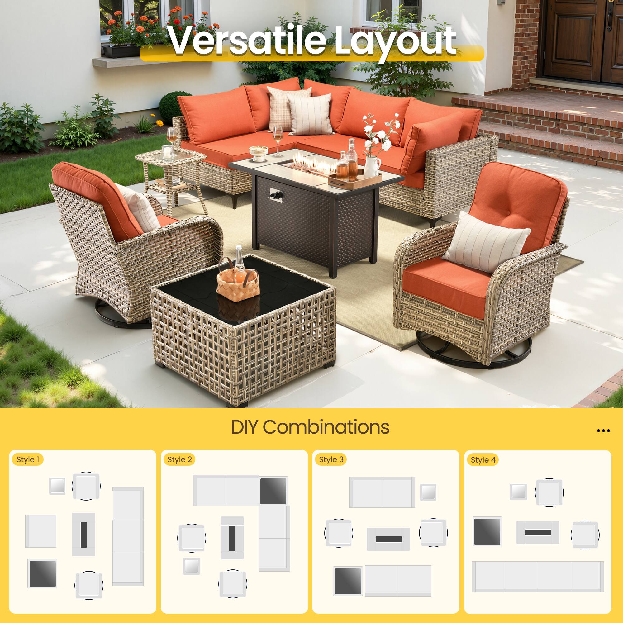 Versatile Layout

DIY Combinations

Style 1

Style 2

Style 3

Style 4
