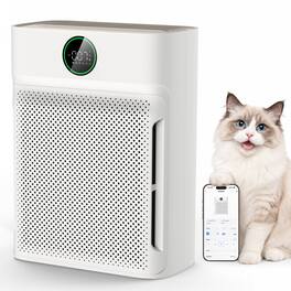 Teendow - Whole House Air Purifier, 3500 Sq Ft, Smart Air Purifier with 3stages,Removes Smoke,Pets Hair, Dust, Allergens - White