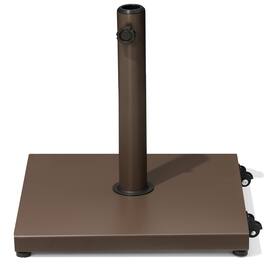 Crestlive Products - Square Weighted Outdoor Umbrella Base Stand for Patio Market Umbrella - Brown