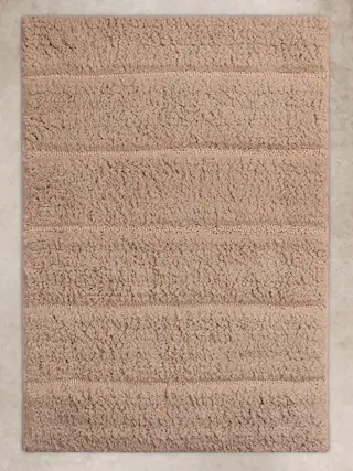 Front. GAURI KOHLI - Riga Bath Mat - Taupe.
