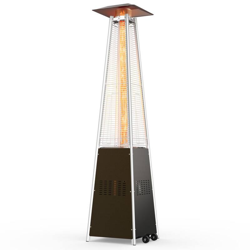 Angle. Sersper - Sersper 42,000 BTU Pyramid Outdoor Patio Heater with Triple Tip-Over Protection - Black.