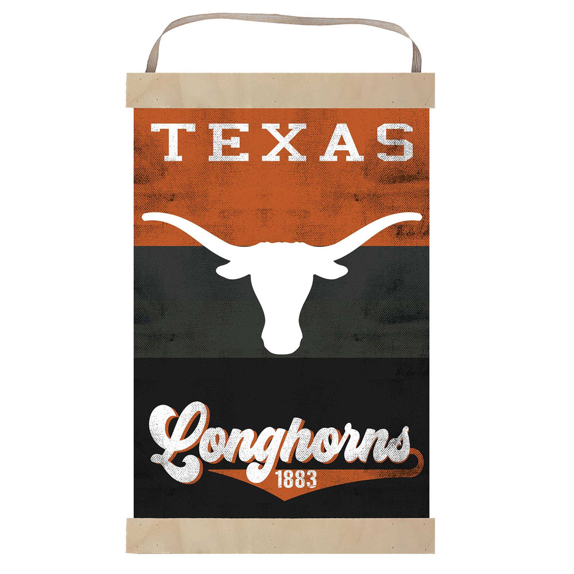 Jardine - Texas Longhorns Retro Logo Banner Sign - Orange