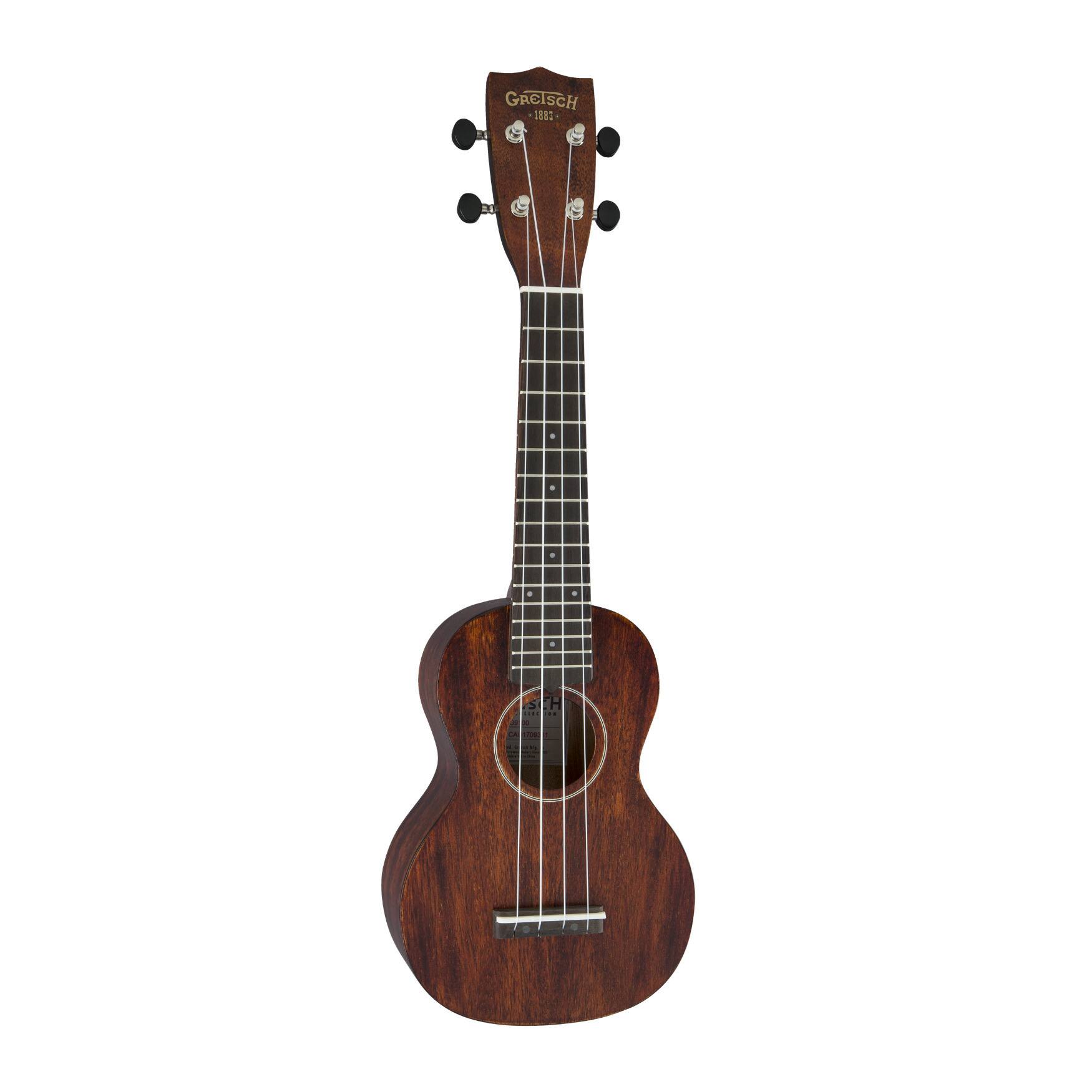 Left. Gretsch - Gretsch G9100 Soprano Standard Ukulele with Gig Bag (Vintage Mahogany Stain).