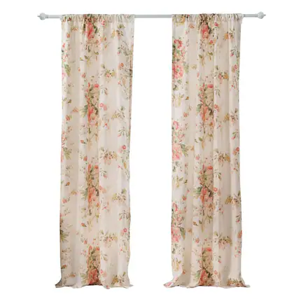 Front. Greenland Home Fashions - Greenland Home Fashions Grace Embrace Beauty Modern Window Treatment Panel Pair Window Each Panel 42"x84" Buttercup - Buttercup.