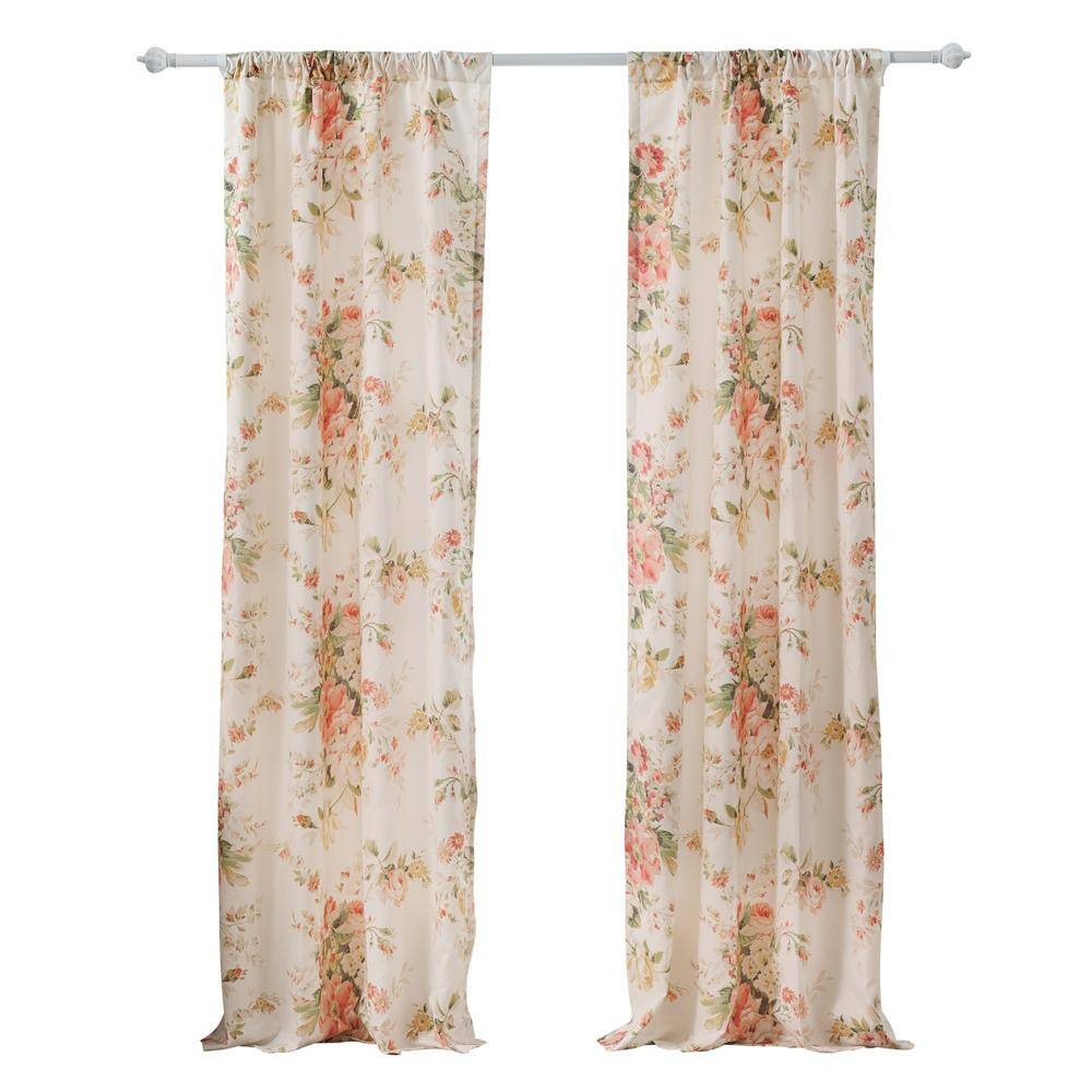 Front. Greenland Home Fashions - Greenland Home Fashions Grace Embrace Beauty  Modern Window Treatment Panel Pair Window Each Panel 42"x84" Buttercup - Buttercup.