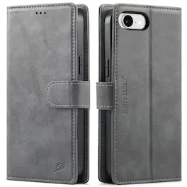UUCOVER - Detachable Magnetic Wallet RFID Blocking Case for iPhone 17e/16e Leather Card Slots Stand Compatible with MagSafe Cover - Gray