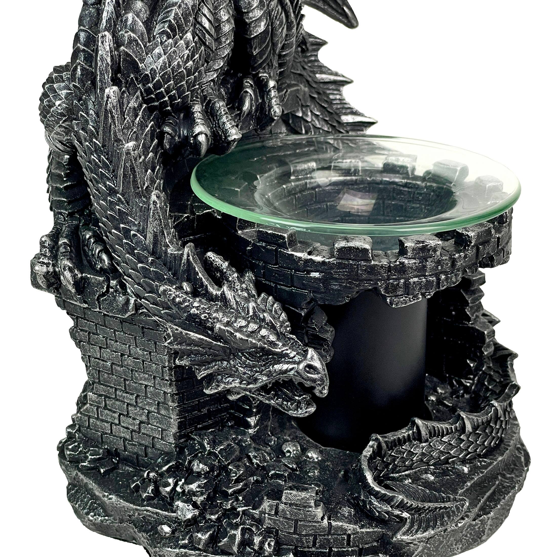 Alt View 9. World of Wonders - Fragrance of the Fierce Dragon Castle Guardian Electric Oil Burner - Black.