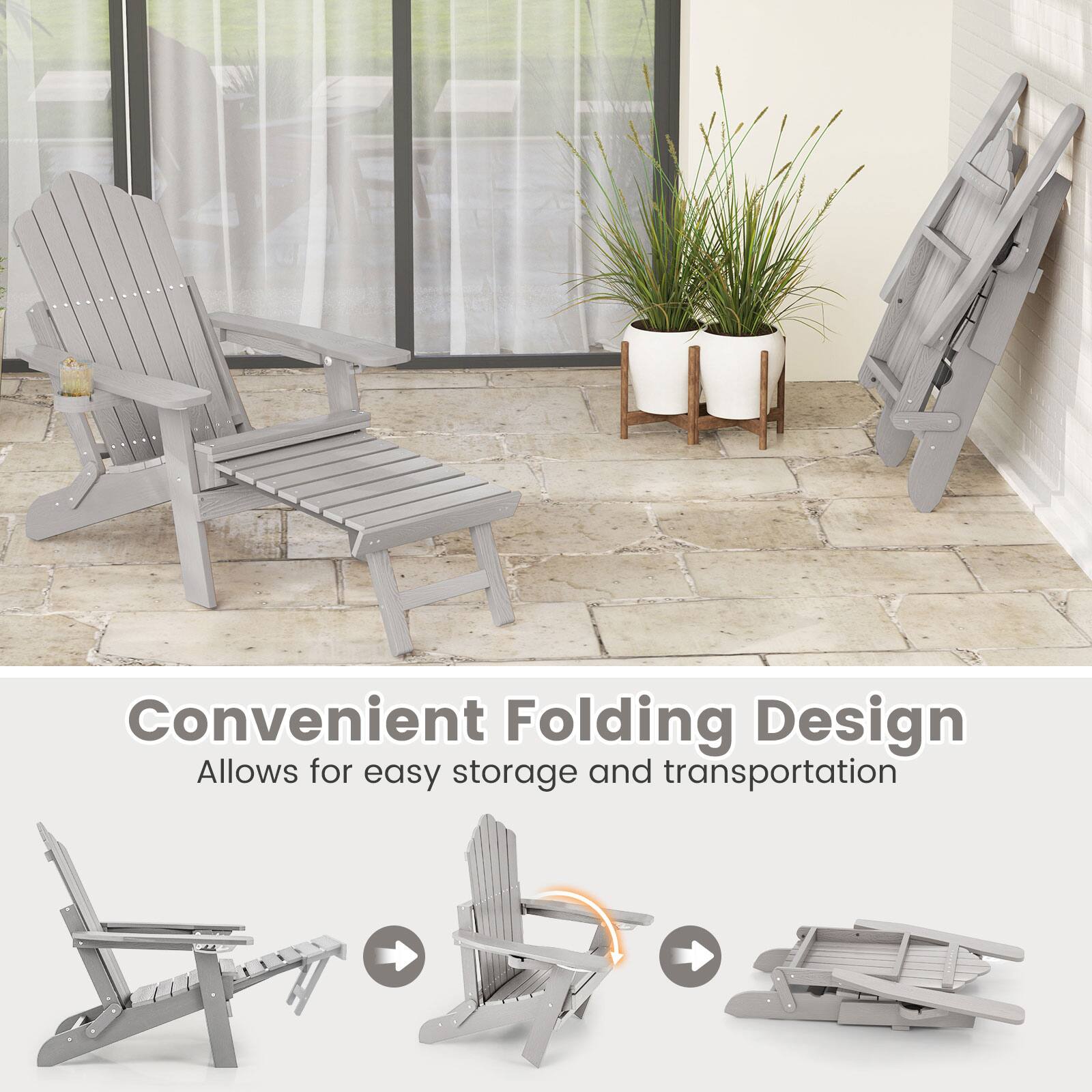 Convenient Folding Design  
Allows for easy storage and transportation