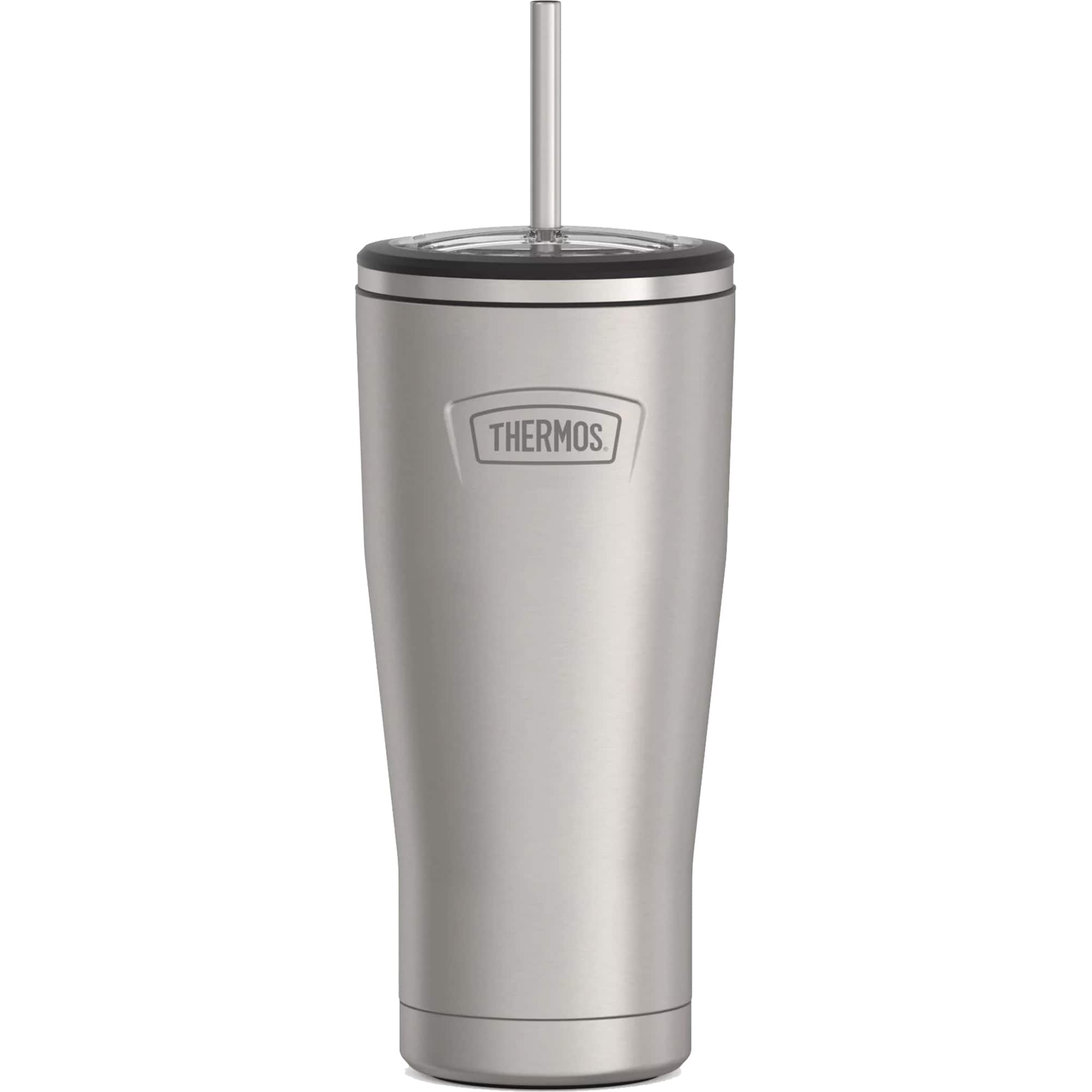 Thermos - 24 oz. Icon Cold Tumbler w/ Straw - Matte Stainless Steel