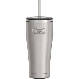 Thermos - 24 oz. Icon Cold Tumbler w/ Straw - Matte Stainless Steel