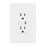 BN-LINK - Smart WiFi In-Wall Outlet Switch, 2 Individually Controlled Outlets, Timer Function, Works with Alexa & Google - White