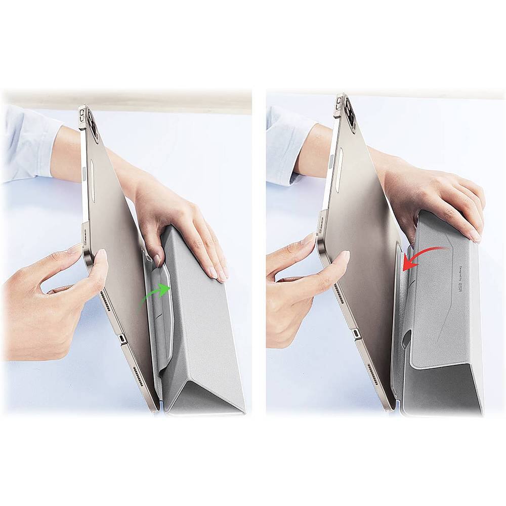 Alt View 20. SaharaCase - ESR Folio Case for Apple iPad Pro 12.9 (4th, 5th, and 6th Gen 2020-2022) - Gray.