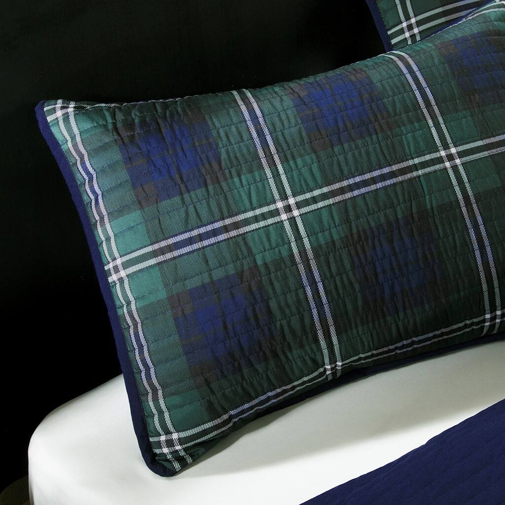 Alt View 2. Gracie Mills - Gracie Mills Vilma Versatile Charm Reversible Quilt Set with Coordinating Throw Pillow - Blue.