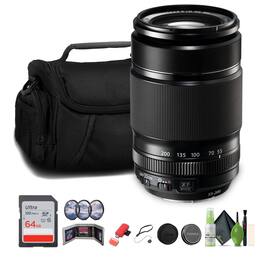 Fujifilm - XF 55-200mm f/3.5-4.8 R LM OIS Lens, 64GB PRO UHS-I SDXC Memory Card