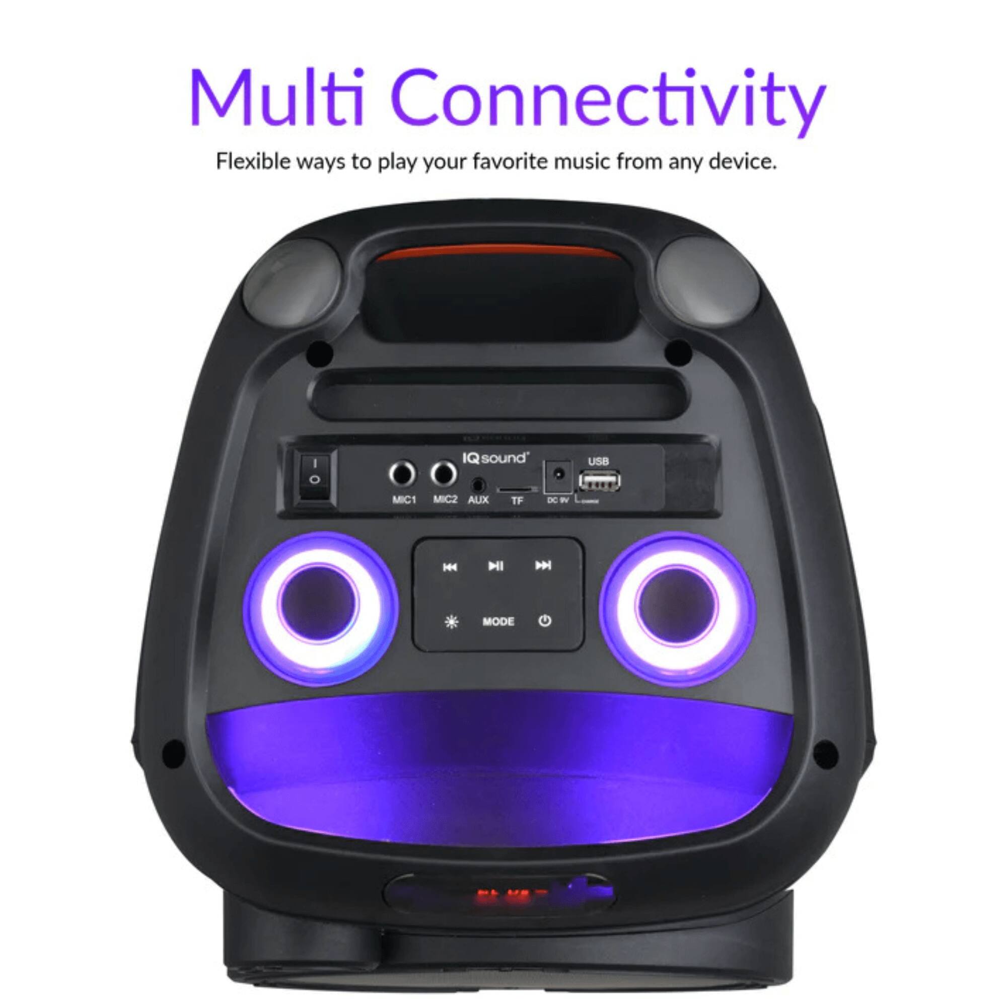 iQ Sound CYBER FLEX8 8 Inch Portable Bluetooth Speaker Black IQ