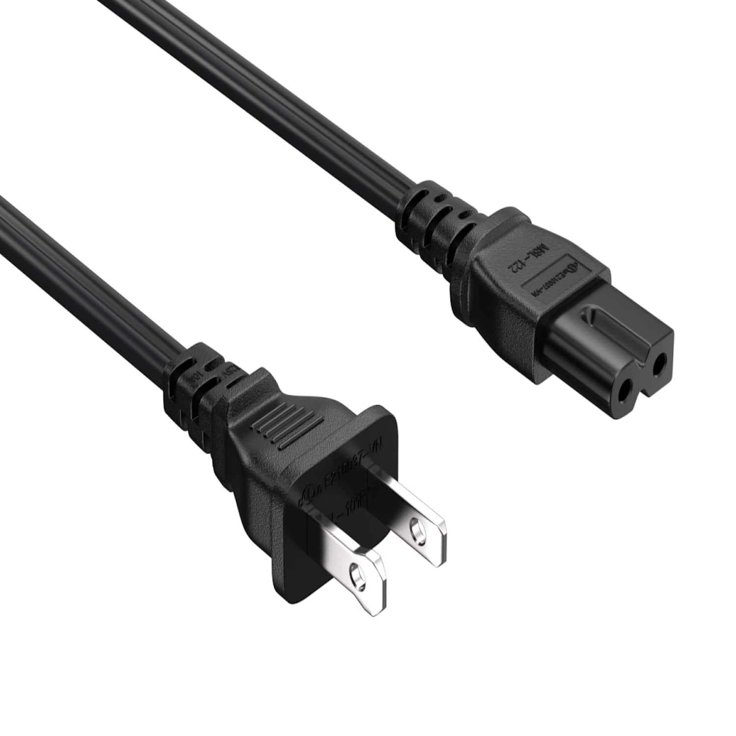 Sanoxy - Cables and Adapters; 10ft 18 AWG 2-Slot Polarized Notebook Power Cord (IEC320 C7 to NEMA 1-15P) - Black