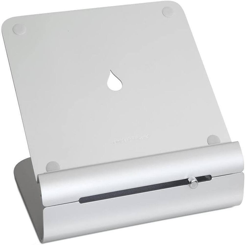 Front. ACJPR - Adjustable Laptop Stand, iLevel2 Ergonomic Aluminum Riser, Silver - silver.