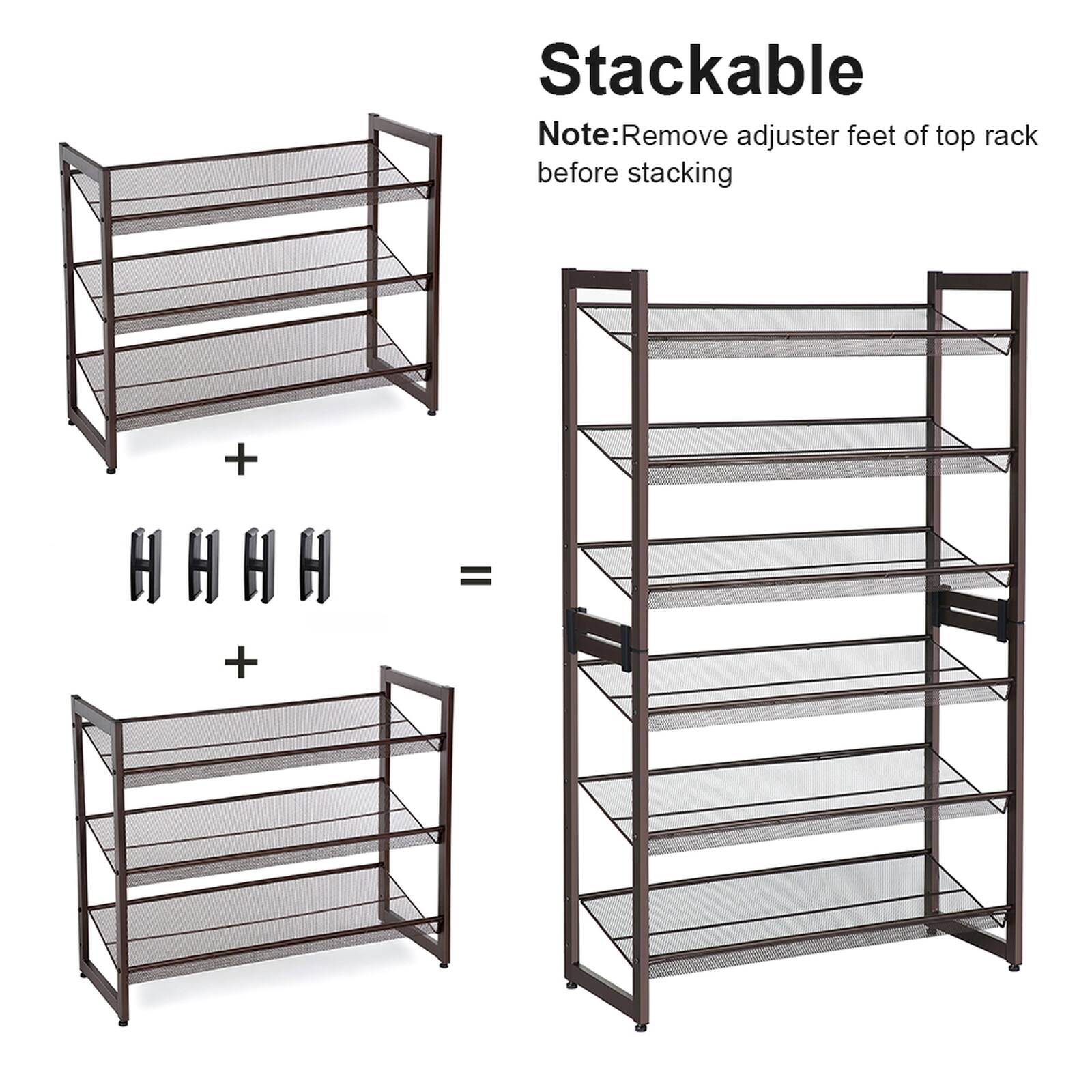 Stackable

Note: Remove adjuster feet of top rack before stacking