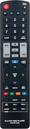 WINFLIKE - New AKB73615702 Replaced Remote Fit for LG Network 3D Blu-ray Disc DVD Player - Black