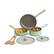 Front. Bella - 7-Piece Ceramic Nonstick Cookware Set - Seaglass.