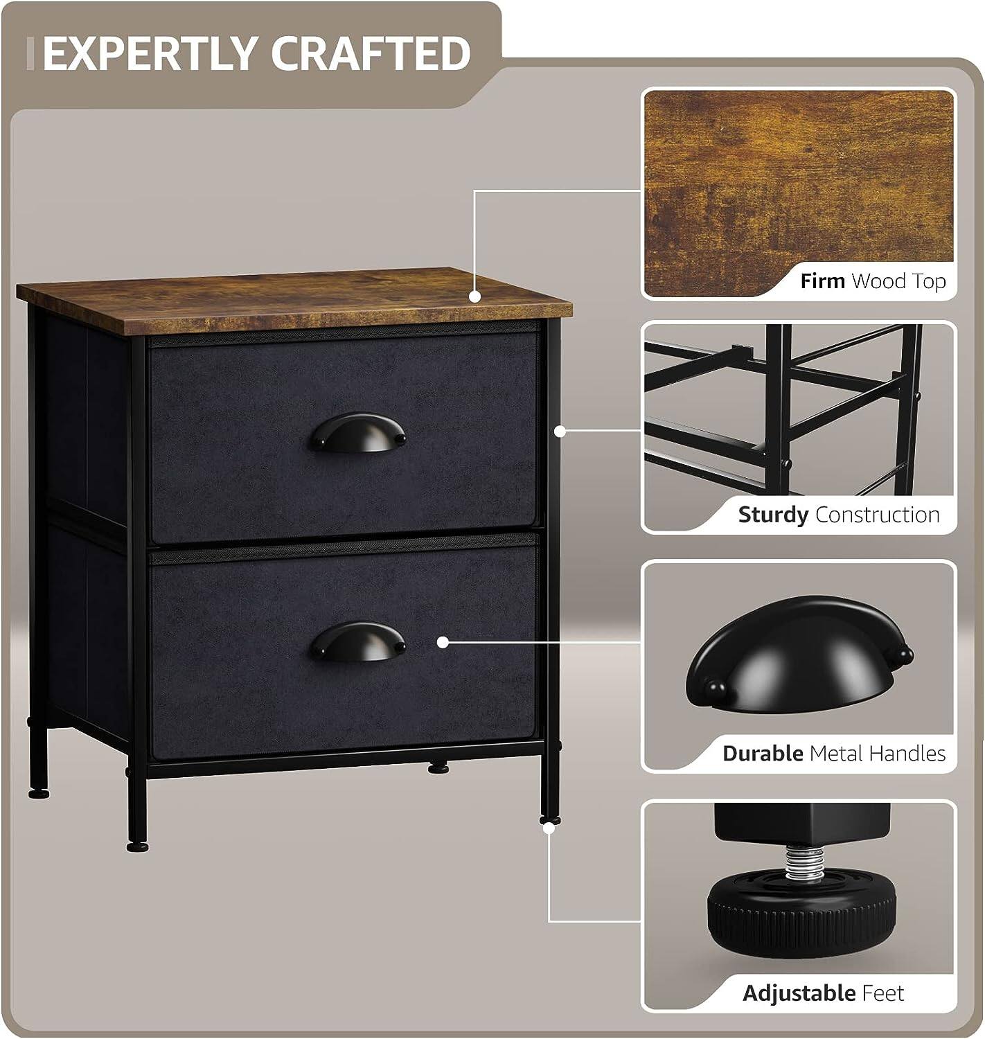 EXPERTLY CRAFTED

- Firm Wood Top
- Sturdy Construction
- Durable Metal Handles
- Adjustable Feet