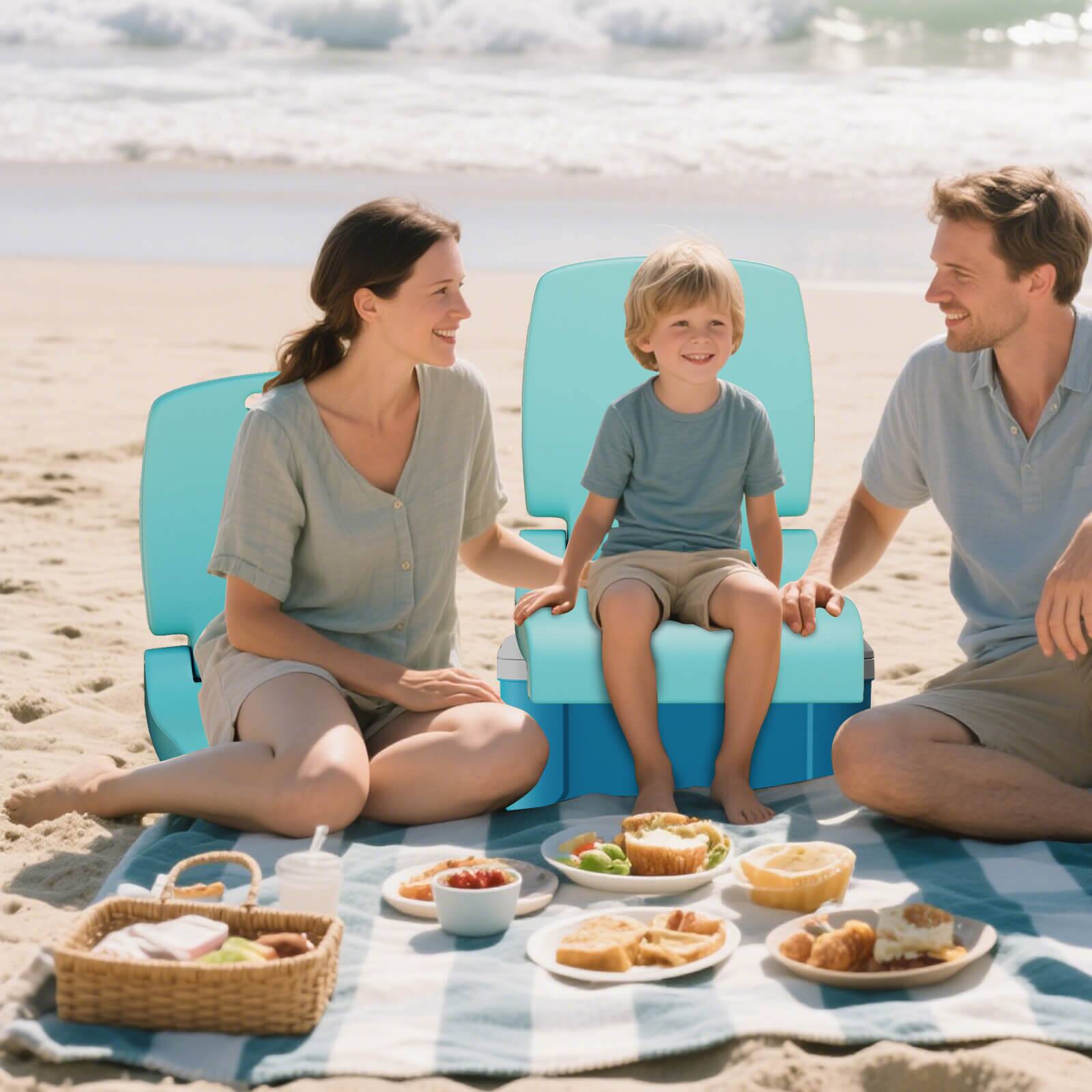 Alt View 3. Costway - Costway Poolside Chair for Edge of Pool with Back Support & Handles Portable Picnic Chair - Green.