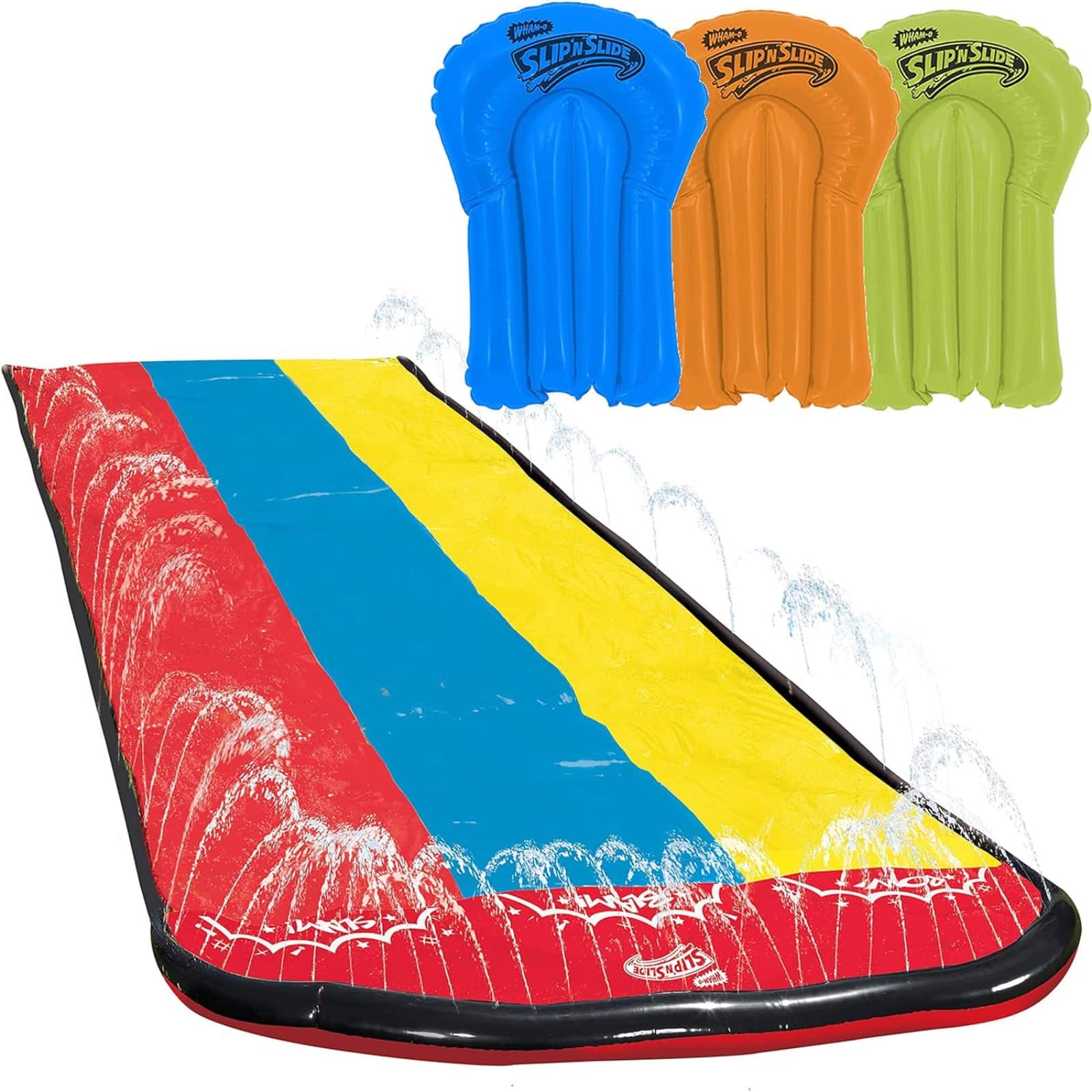 Wham-O - Slip N Slide Lawn Water Slide Triple Slip and Slide with 3 Bodyboards Backyard Waterslides price history on PriceWatchPro