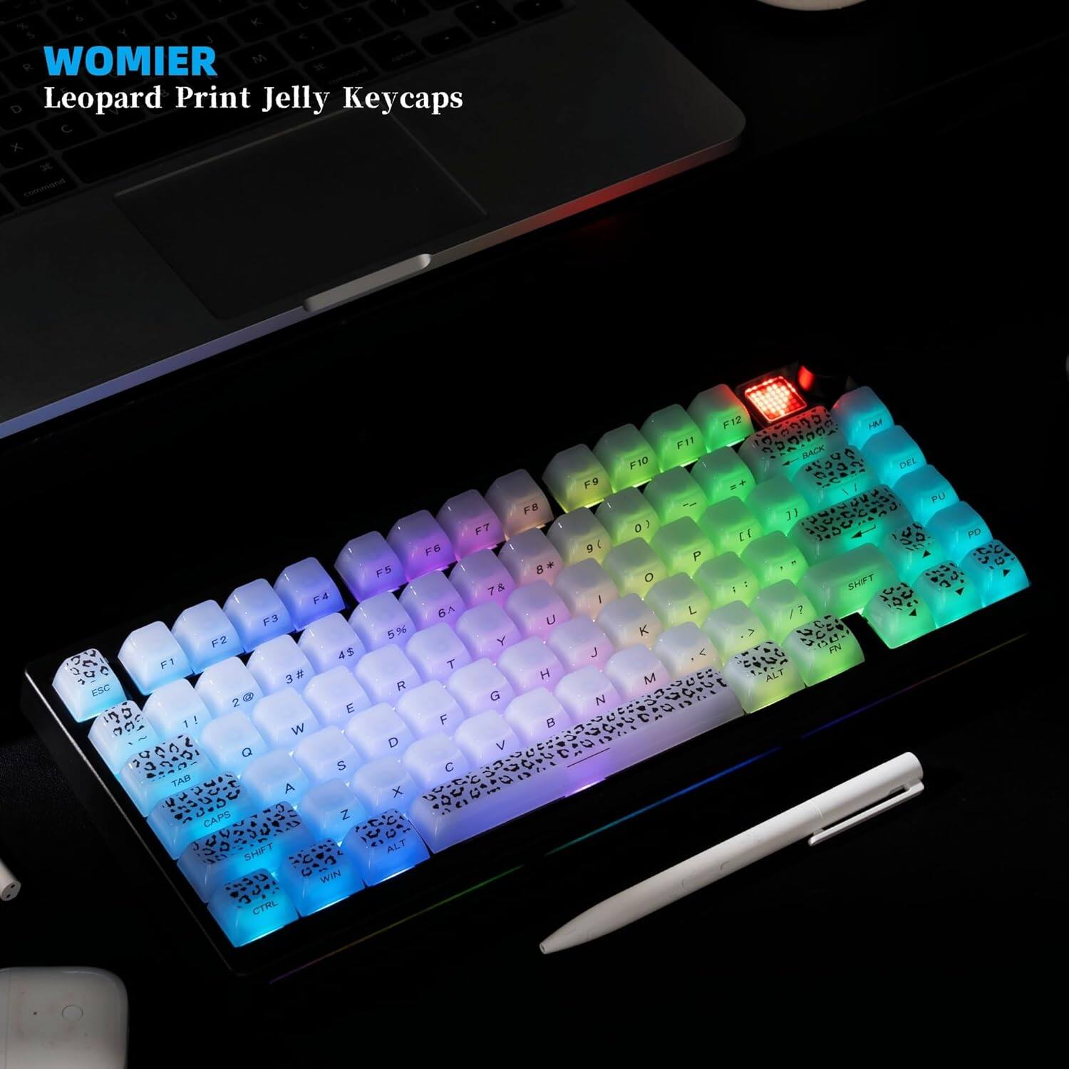 WOMIER Leopard Print Jelly Keycaps

L & U K T 5 WOMIER M R D Leopard Print Jelly Keycaps C x DE - C KNC F4 F3 F2 4S F 3 20 2 E w Q S TAR A CAPE Z SHFT WIN CTRL F5 5% R D x ALT F6 6 T F C F11 F10 F9 F8 F7 0) 9 P a D 7& 1 L U K Y J C H M 4T G . N 1 = B 1 t a V C L 7 F12 H BACK 11 - I SHFT 1 > IN E ALT DEL PU PD
