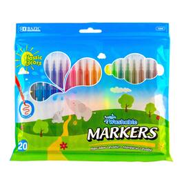 BAZIC Products - Fine Line Washable Markers 20 Colors