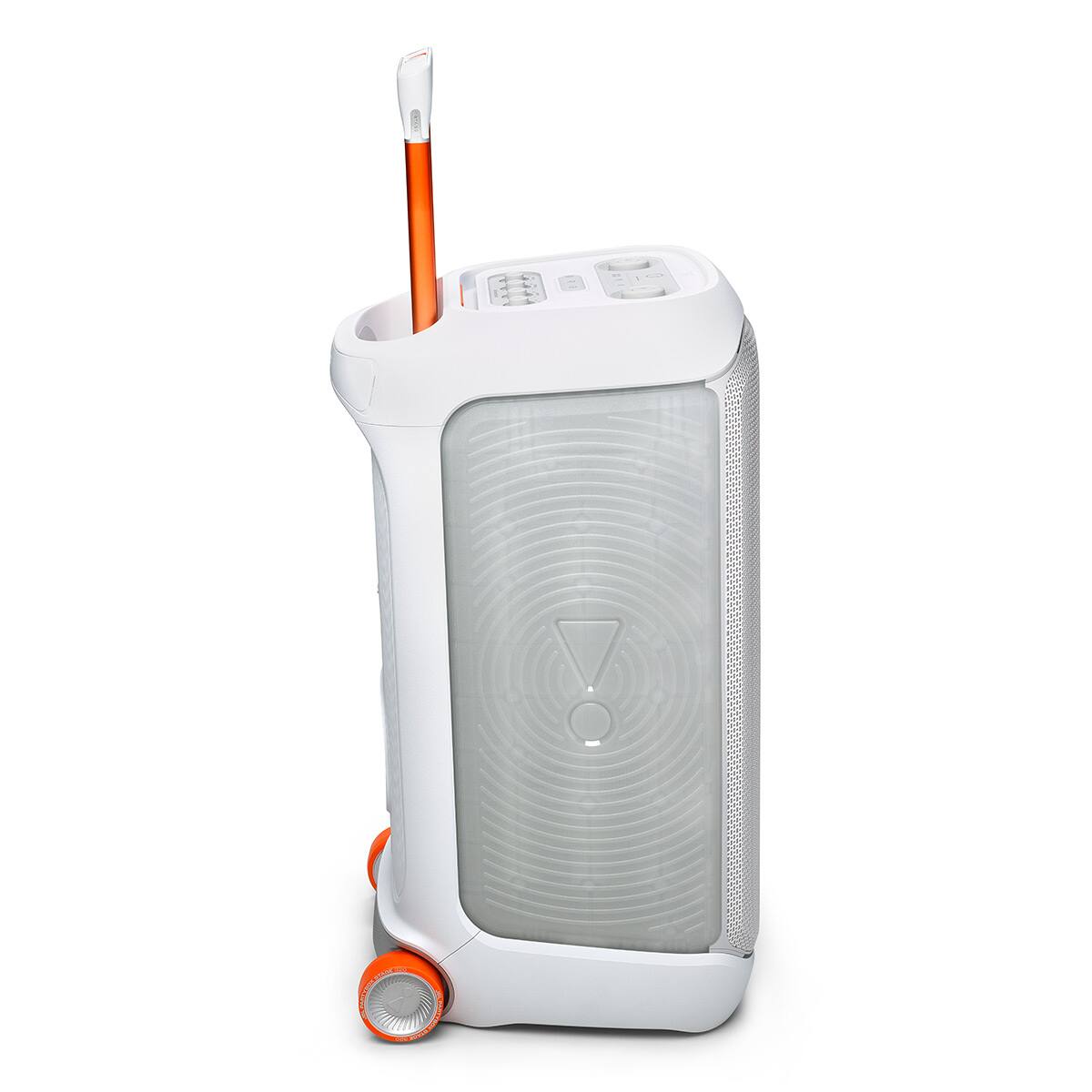 Alt View 9. JBL - JBL PartyBox Stage 320 Portable Party Speaker Bundle with Wireless Microphone System - White.