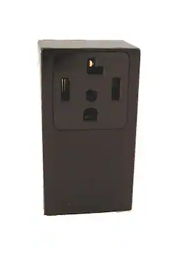 Leviton - 30A 125/250V NEMA 14-30R 3P 4W Surface-Mount Receptacle Straight Blade Side-Wired Industrial Grade - Black