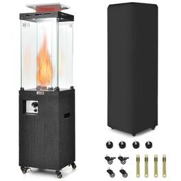 Mondawe - 41,000 BTU Propane Patio Heater with Metal Hood - Black
