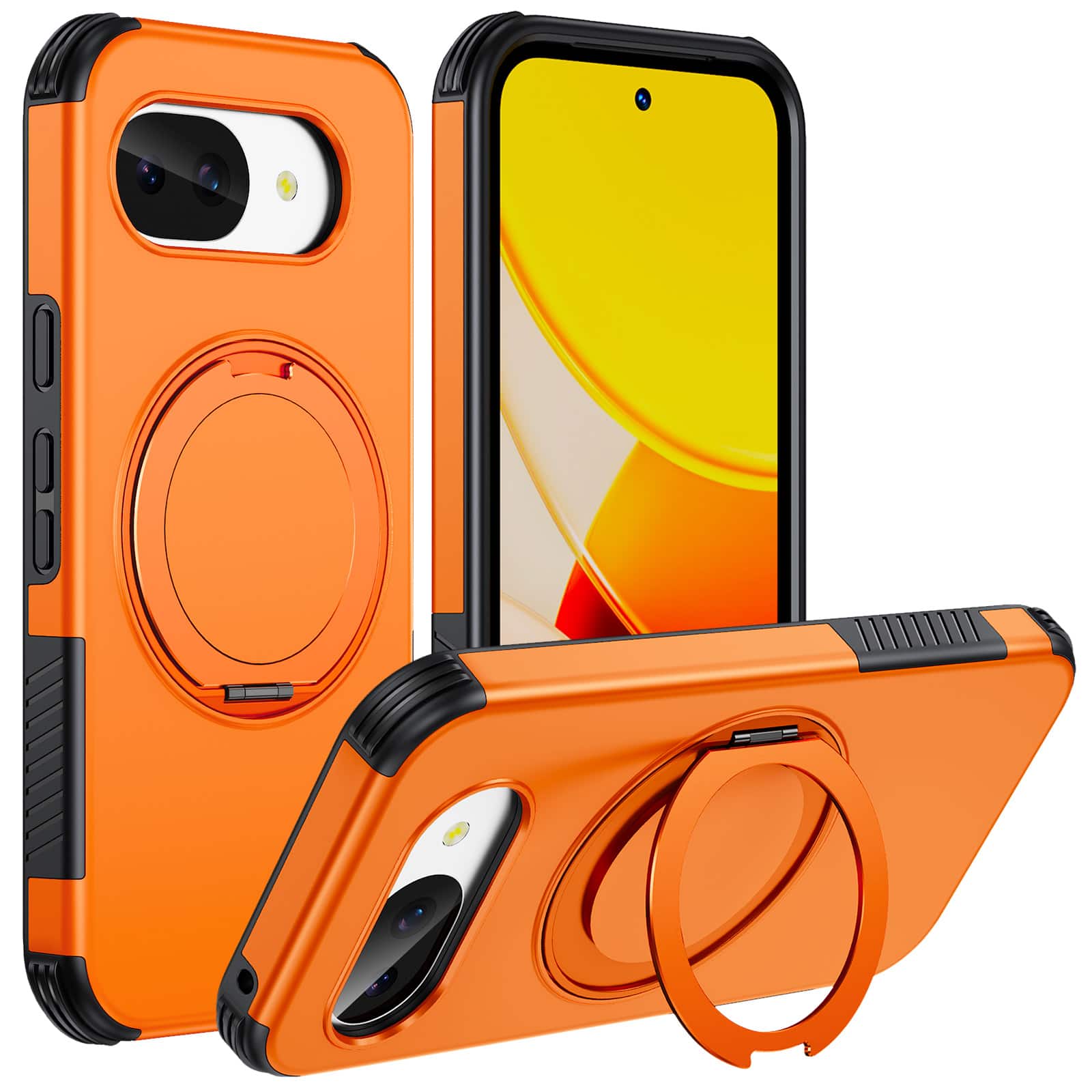 UUCOVER - Magnetic Case for Google Pixel 10A,Shockproof TPU+PC Case Rind Holder Stand Case Compatible with MagSafe Cover - Orange price history on PriceWatchPro