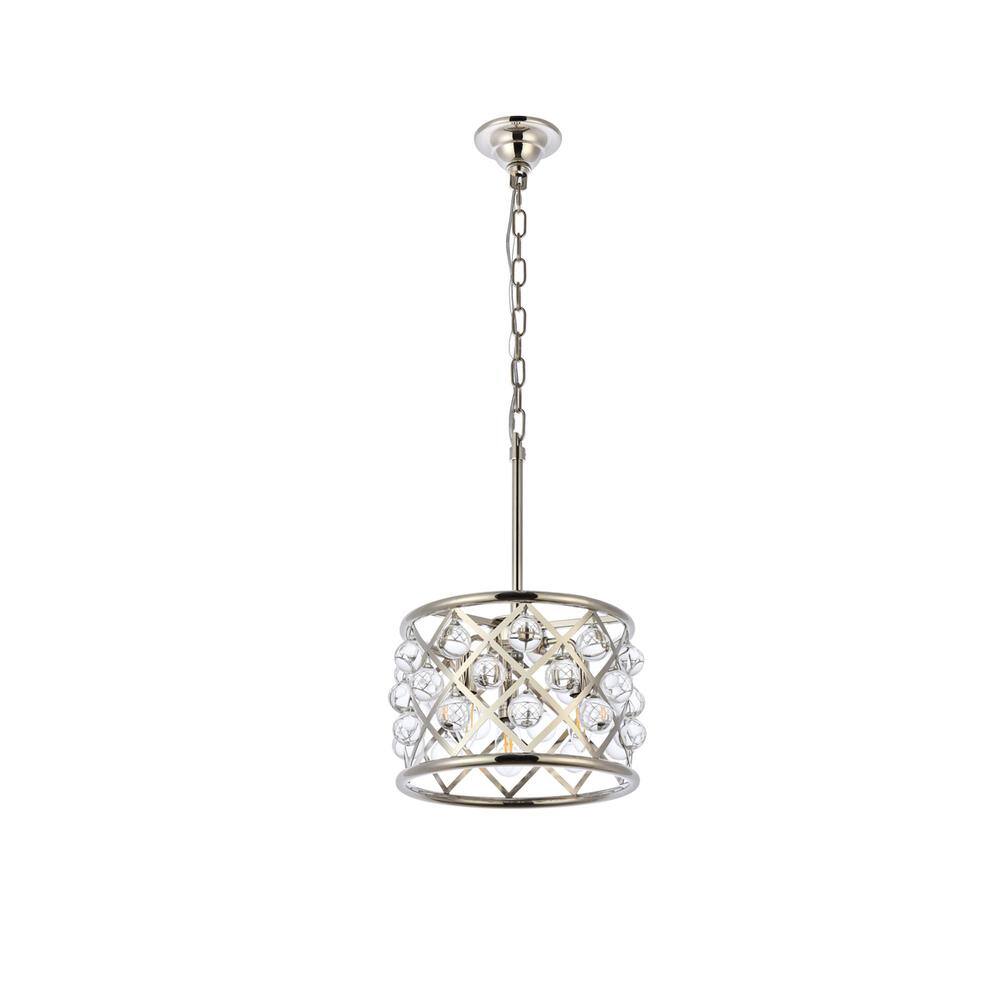 Back. Urban Classic - Madison 3 light polished Nickel Pendant Clear Royal Cut Crystal - Polished Nickel.