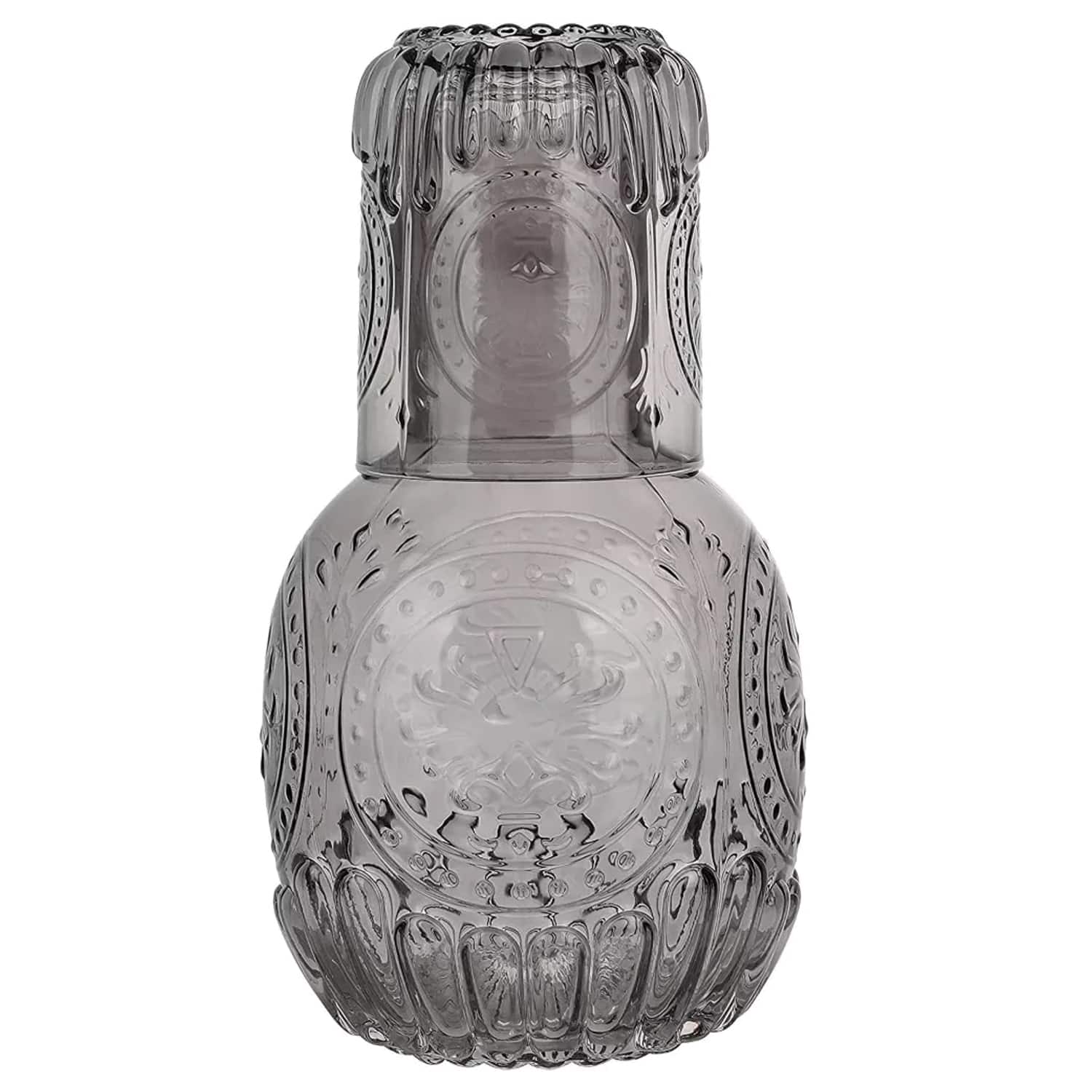 Jay Import - Glass 2-Piece Carafe Set 30.43 OZ - Gray