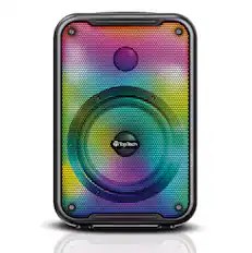 Front. TopTech - BLADE-8 8" Wireless Bluetooth Speaker, TWS, Flame Lights - Black.