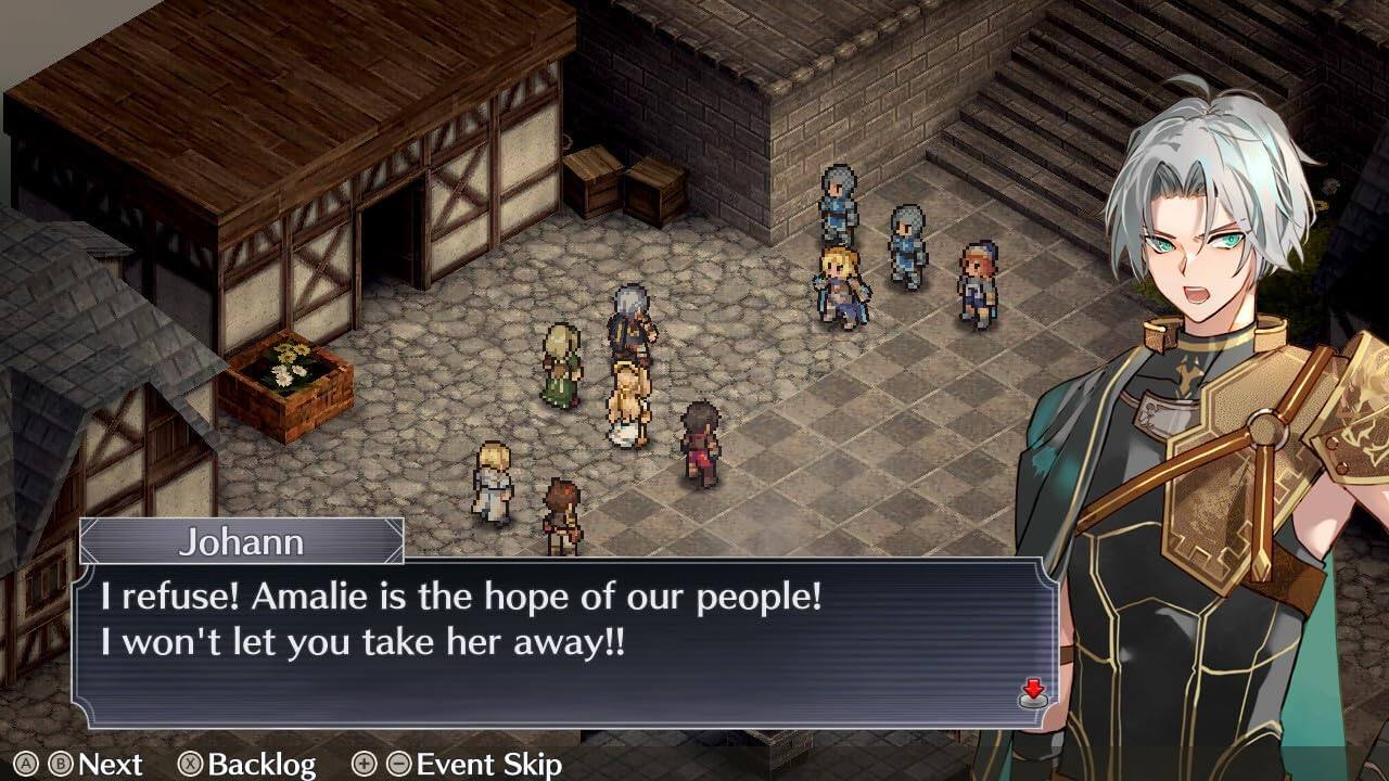 Johann I refuse! Amalie is the hope of our people! I won't let you take her away!! A B Next X Backlog + - Event Skip