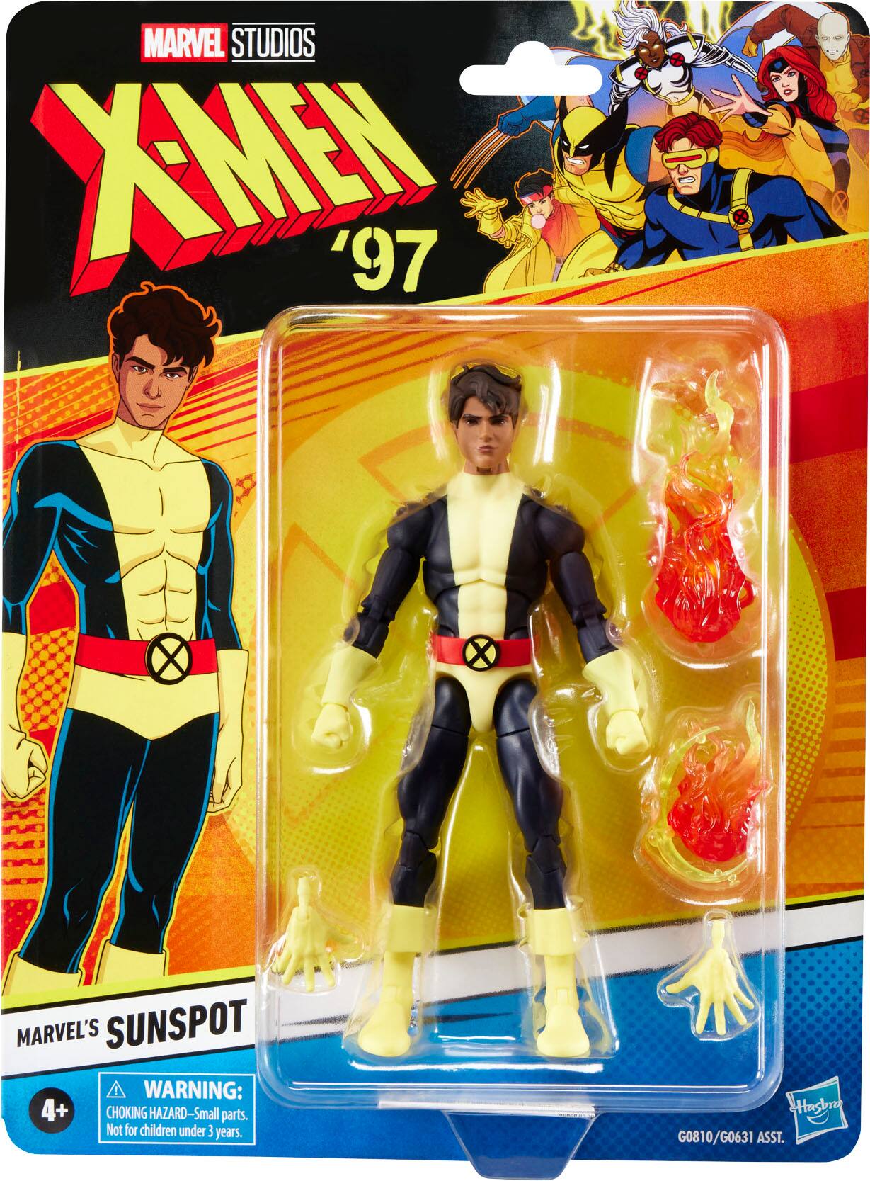 MARVEL STUDIOS  
X-MEN '97  

MARVEL'S SUNSPOT  

WARNING:  
CHOKING HAZARD-Small parts. Not for children under 3 years.  

4+  

G0810/G0631 ASST.
