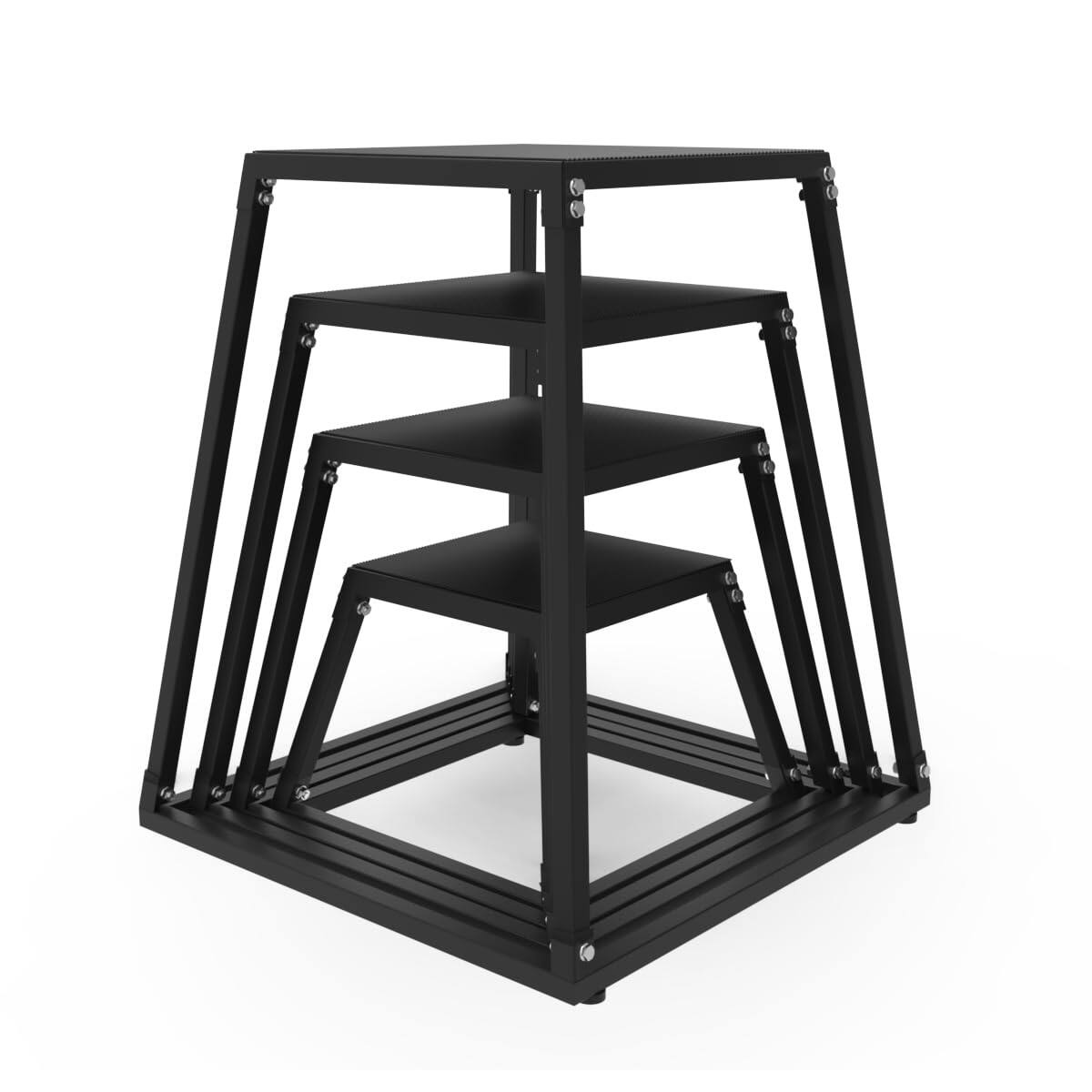 Front. TROPOW - 12/18/24/30 Inch Steel Plyometric Jumping Box, Anti-Slip Step Platform Jump Box - black.