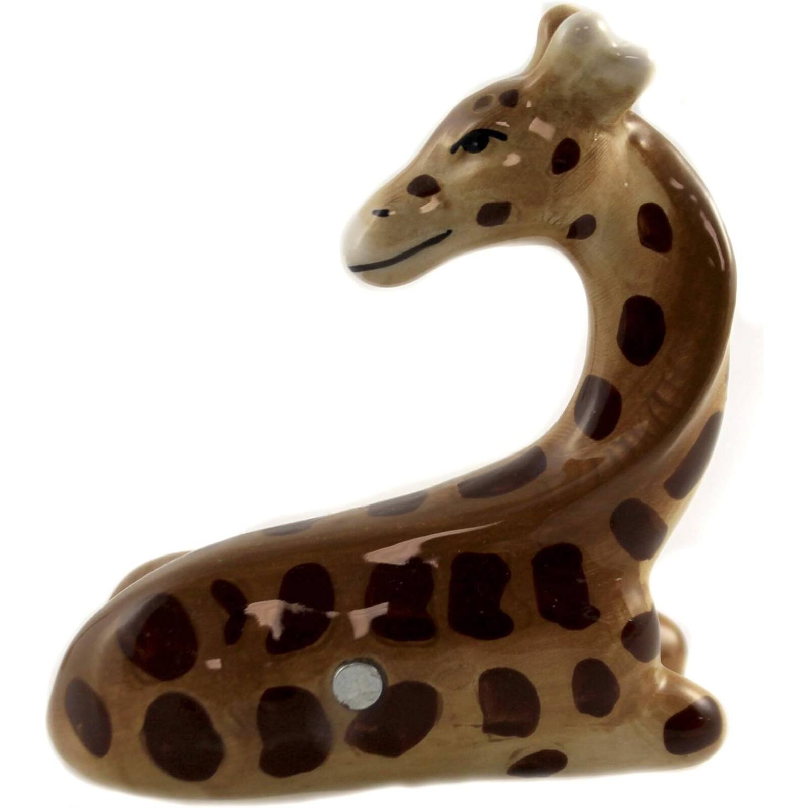 Left. Pacific Trading - Pair of Giraffes Ceramic Magnetic Salt and Pepper Shaker Set - Multicolor.