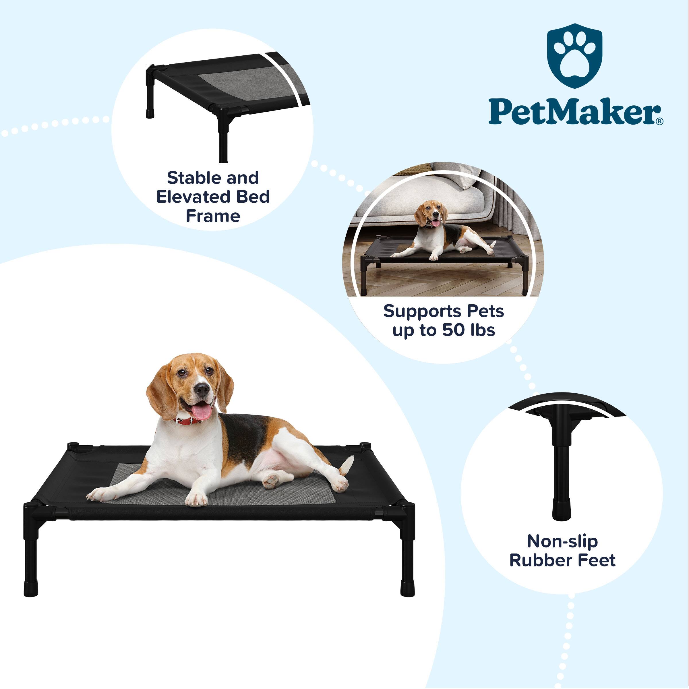 PetMaker Stable and Elevated Bed Frame Supports Pets up to 50 lbs Non-slip Rubber Feet