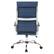 Alt View 5. LeisureMod - Benmar High Back Leather Office Chair with Adjustable Height, Swivel Base, Ergonomic Design Modern Conference Chair - Navy Blue.