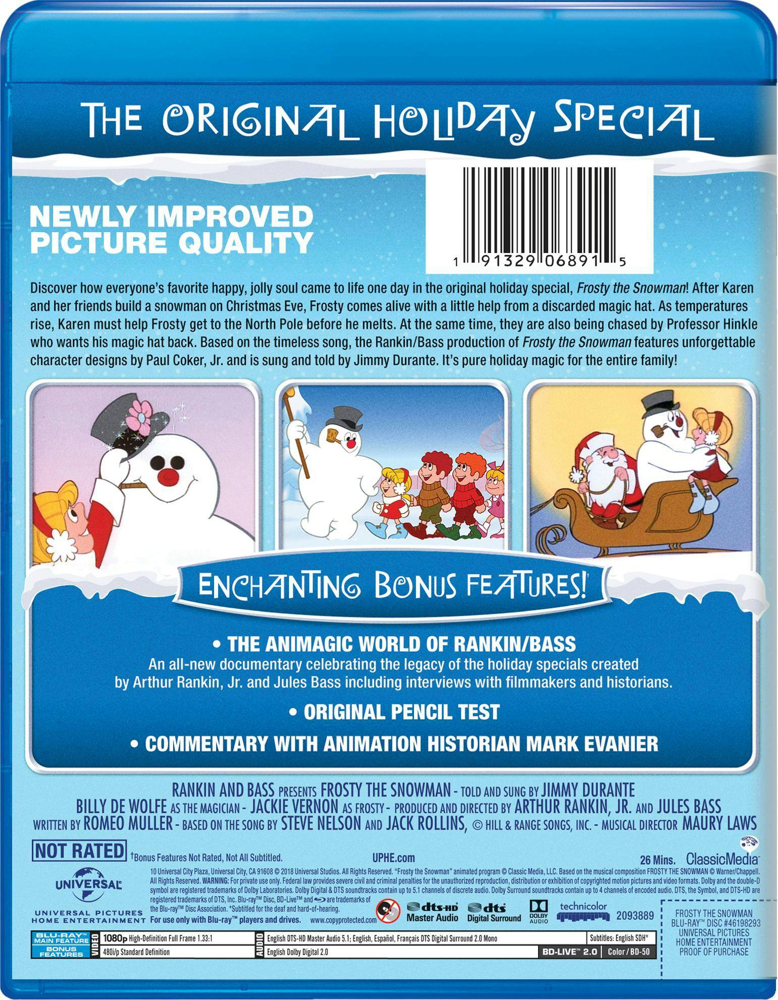Back. Frosty the Snowman (Deluxe Edition) [Blu-ray].