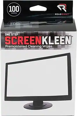 100 WIPES
READRIGHT
ONE STEP SCREENKLEEN
Premoistened Cleaning Wipes